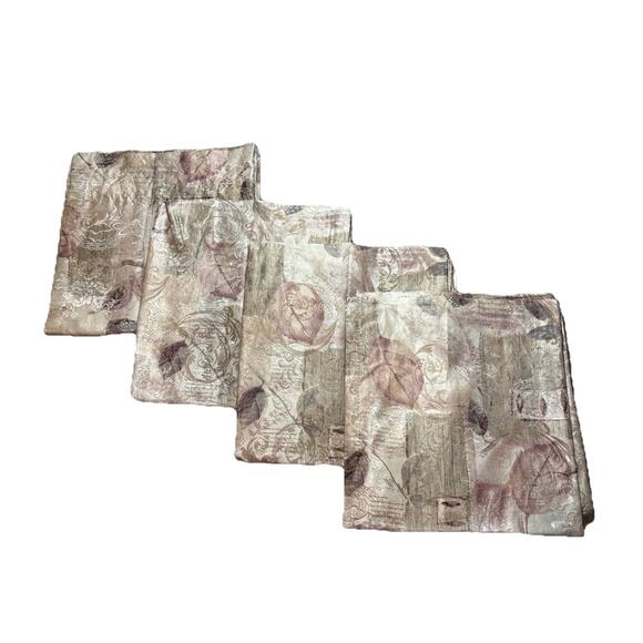 Set 4 Croscill Memoirs Curtains Panels Drapes Discontinued Print Sage Mauve HTF - Picture 1 of 7